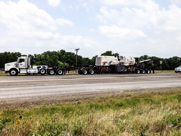 TexOp Construction equipment on truck