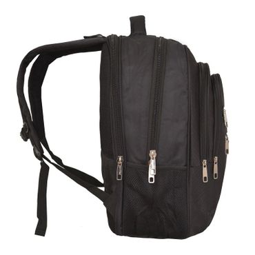 Mochila executiva de lado com 5 compartimentos e bolsos laterais com rede