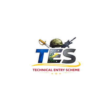 Logo for Technical Entry Scheme featuring military gear and bold letters TES.