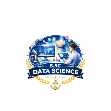 Illustration representing B.Sc Data Science with technology and analytics.