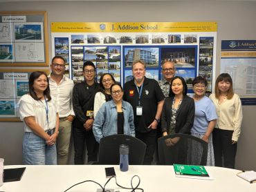 Consulting with the management team at J. Addison School for International Students NBA Affiliation 