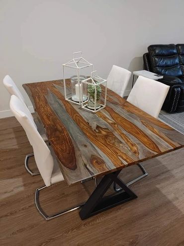 Table Rosewood gris 67''