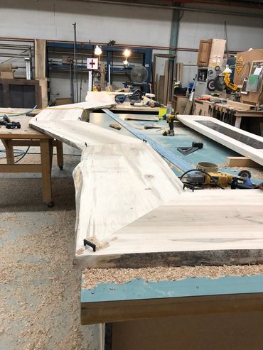 The milling of the bar top