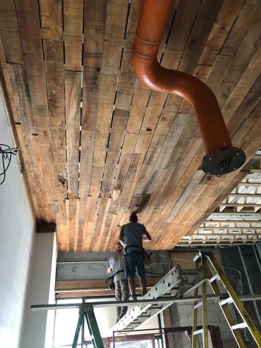 Wainscot ceiling 