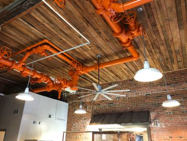 Orange Pipe are the steam pipe to the factory