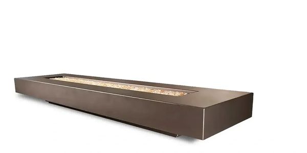The Midway Rectangle Architectural Fire Pit is a stunning linear fire pit for a centerpiece design.