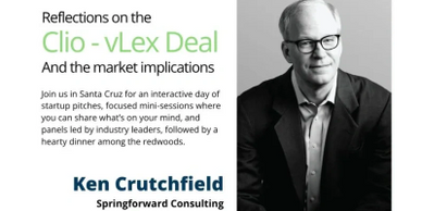 Ken Crutchfield discusses the Clio - vLex deal and market implications in Santa Cruz.