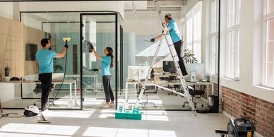 Eco friendly post construction cleaning that removes dust and debris and makes any space ready.