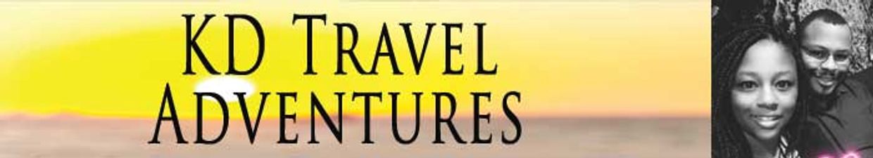 KD Travel Adventures logo with a couple's photo.