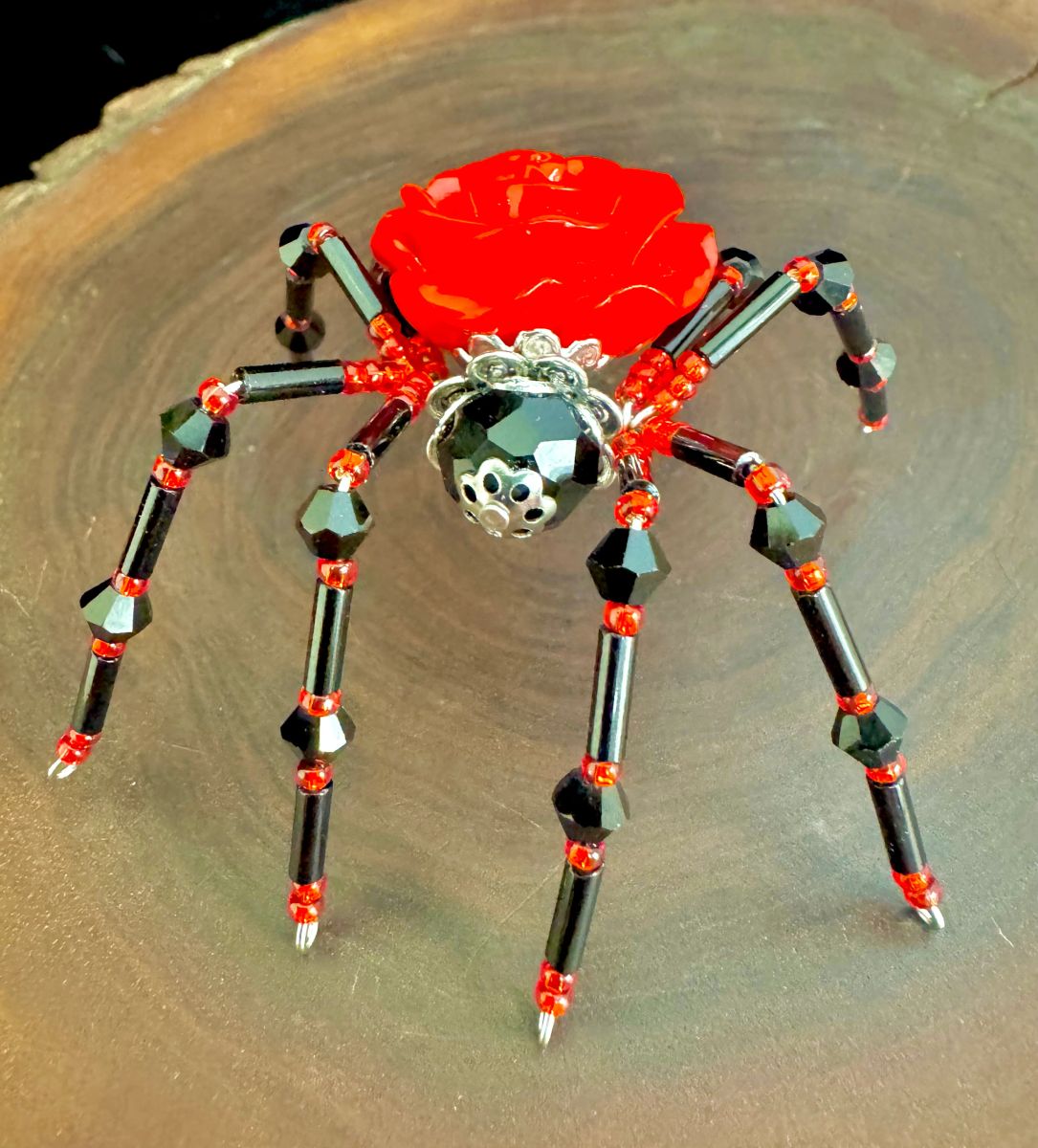 Medium Red Rose Twisted Spider