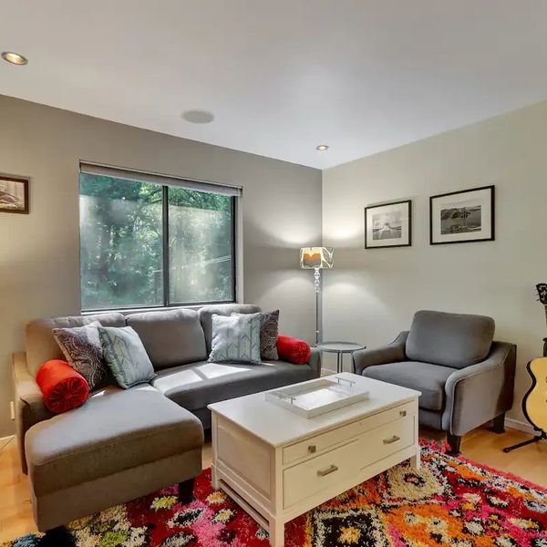 living room, apartment, loft, vacation rental, nevada city