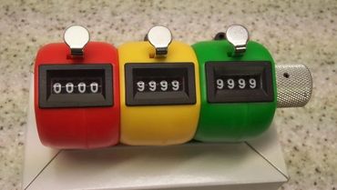 Red, Yellow & Green Three Bank Tally Counter for food industry