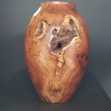 Wood Turned Mesquite Burl Vase