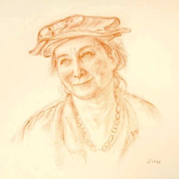 A woman wearing a hat