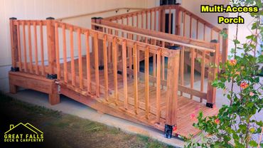 Wood Porch with Access Ramp | Great Falls, MT