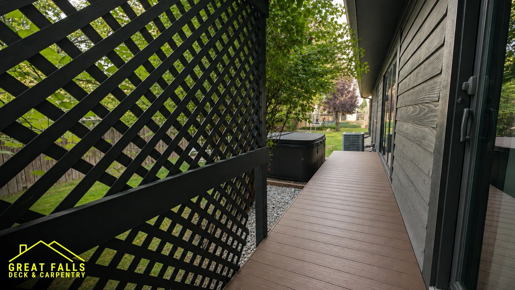 Small Backyard Trex Deck Installation | Composite Deck Builder in Montana