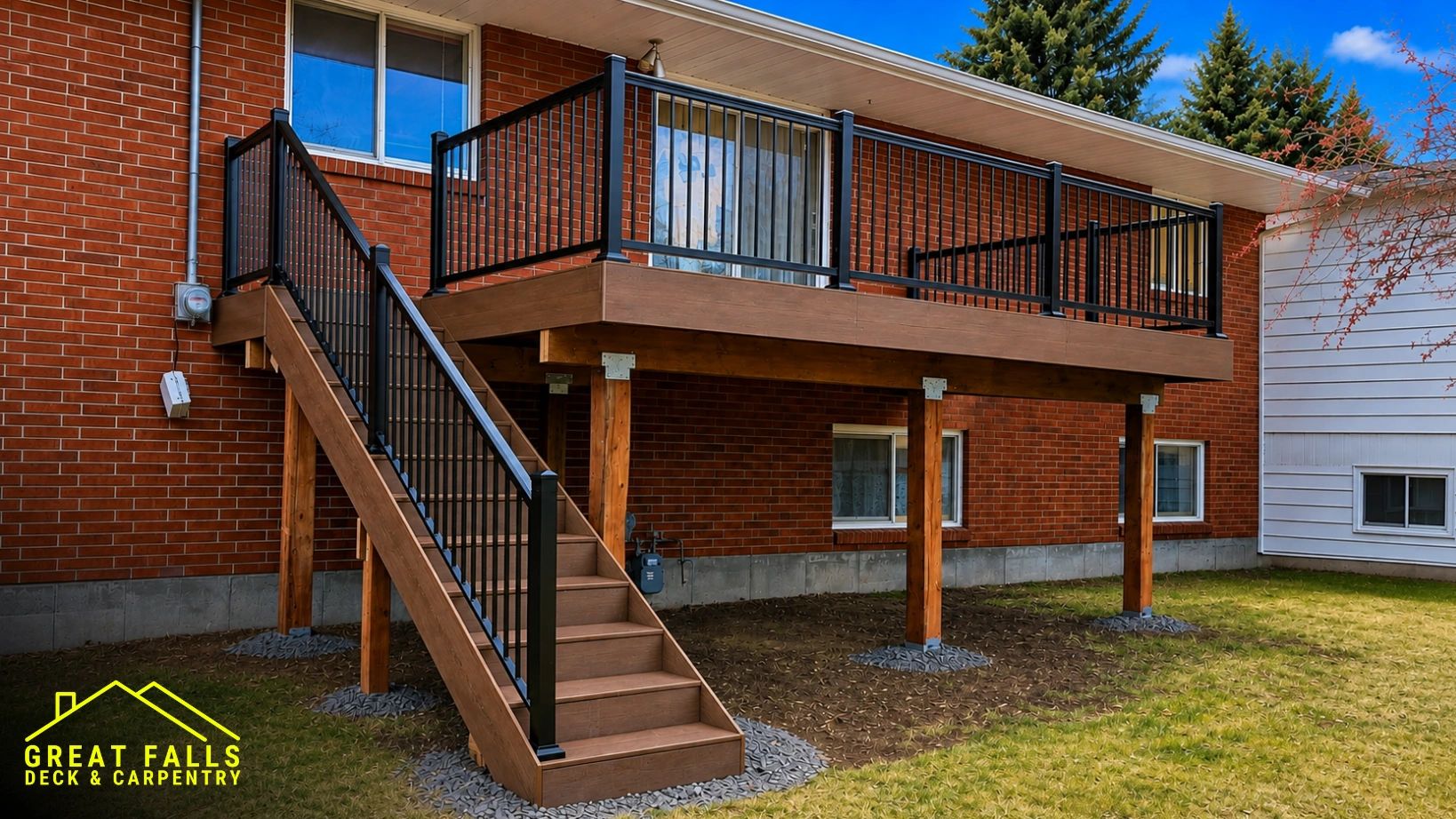 Trex deck built by great falls deck and carpentry 