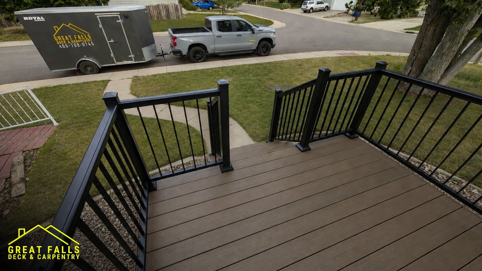Low-maintenance composite entry porch