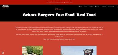 Achatz Burgers announces its new Algonac, MI location with a focus on quality fast food and a drive-thru.