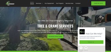 Van Gordon Tree & Crane Services offering 24/7 emergency tree removal with crane truck.