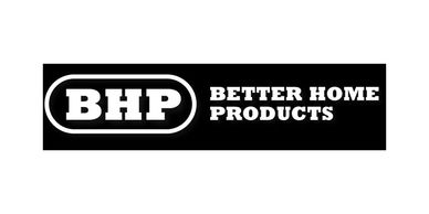 BHP Better Home Products logo in black and white.