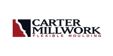 Logo for Carter Millwork with molding illustration.