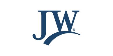 JW logo with a blue arc.