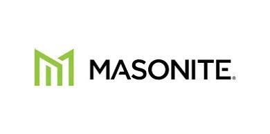 Masonite logo with green 'M' symbol and black text.