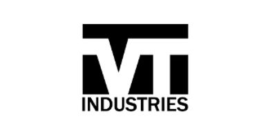 Black and white logo for MT Industries.
