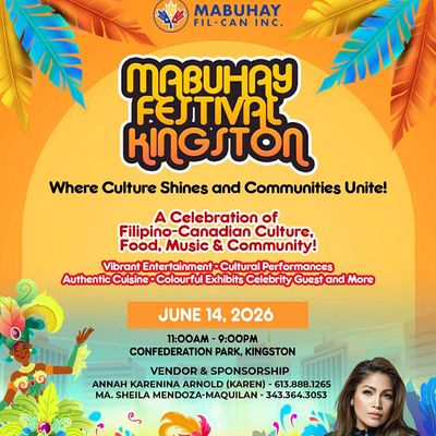 Mabuhay Festival Kingston celebrates Filipino-Canadian culture with food, music, and community events on June 14, 2026.