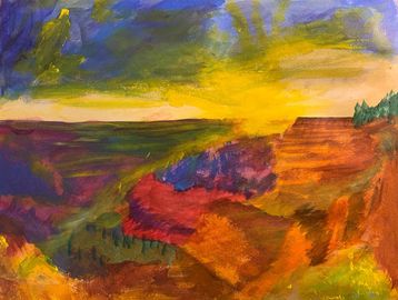 Watercolor on paper.
9x12