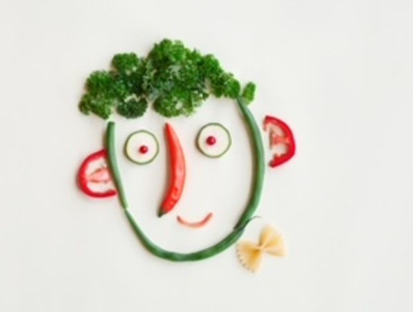 face made from vegetables