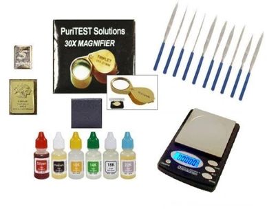 This gold and silver testing kit is invaluable for any jewelry seller. 