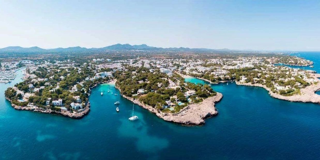 birds eye view of cala dor, the area of property management mallorca where we operate