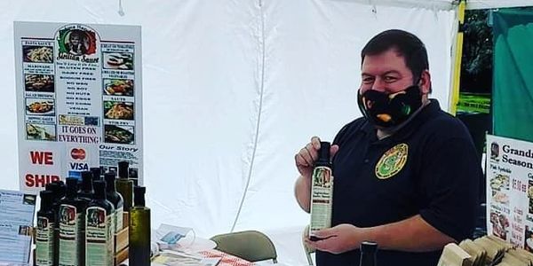 Roger from Burn Your Tongue Hot Sauces representing Grandma Sandino's Sicilian Sauce during 2020s OF