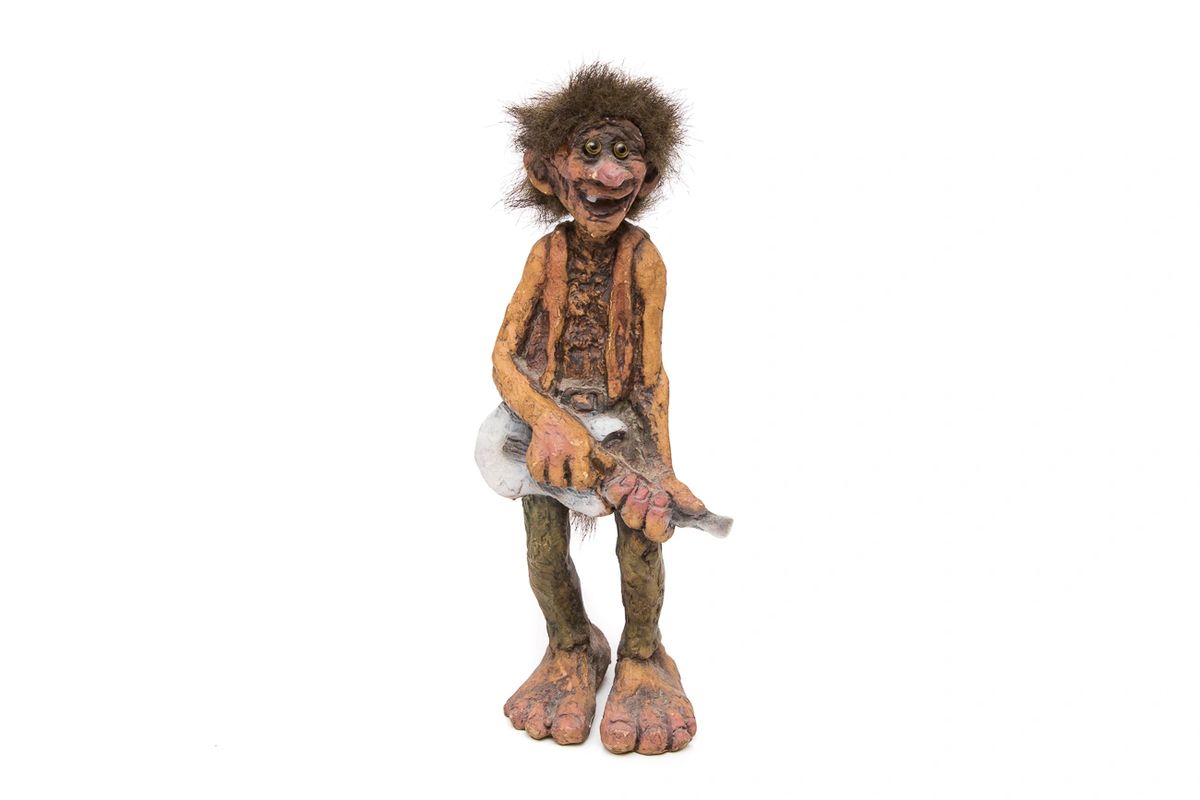 Original Nyform Troll, Troll with guitar handmade in Norway. (Goblin,  Gremlin, Hob, Imp, Gnome, Hobgoblin, Elf,