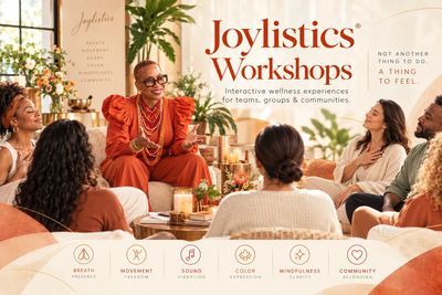 Joylistics Workshops promote wellness through breath, movement, sound, and community.