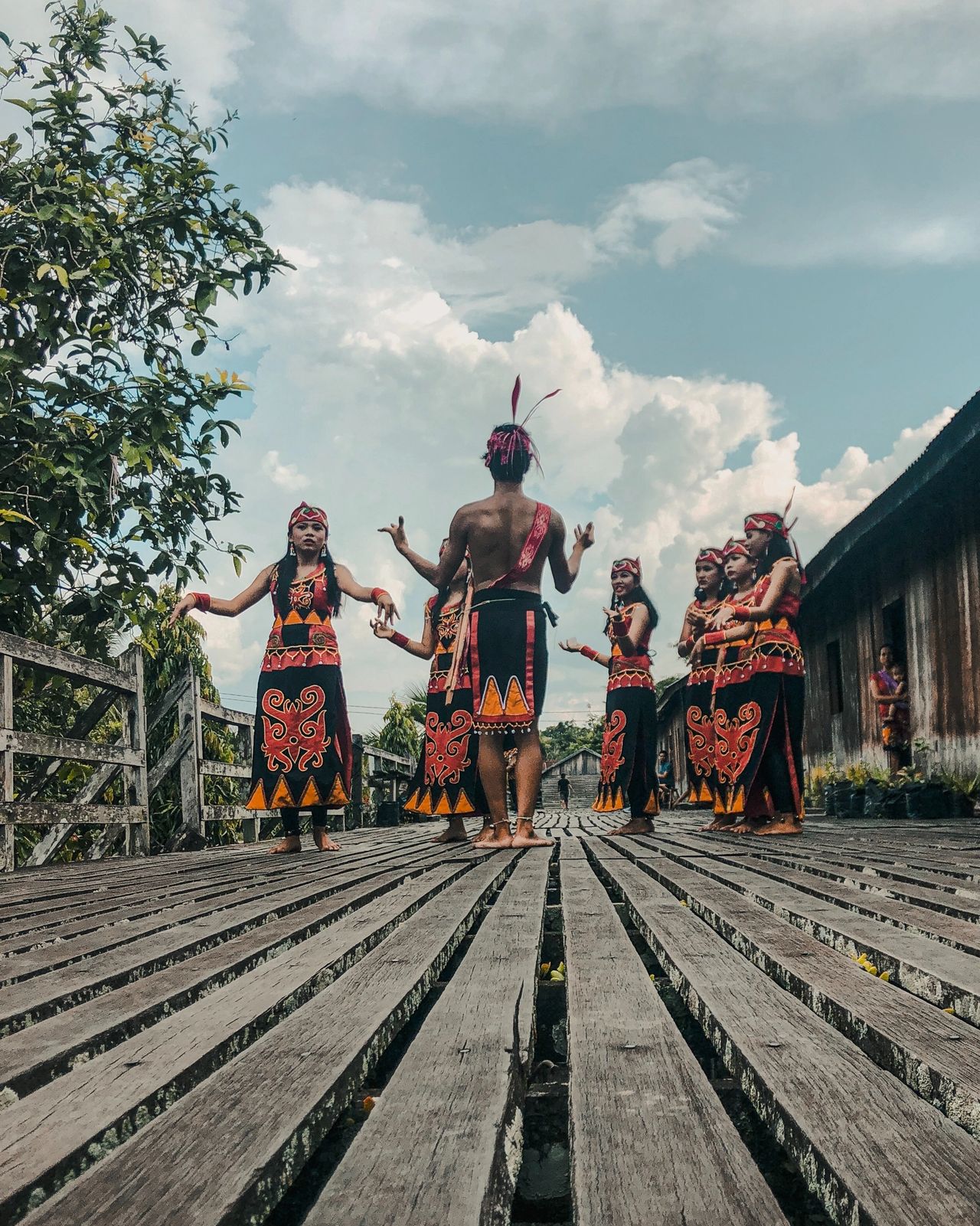 Photo Of People Dancing Wearing Traditional Wear - West Kalimantan, Indonesia