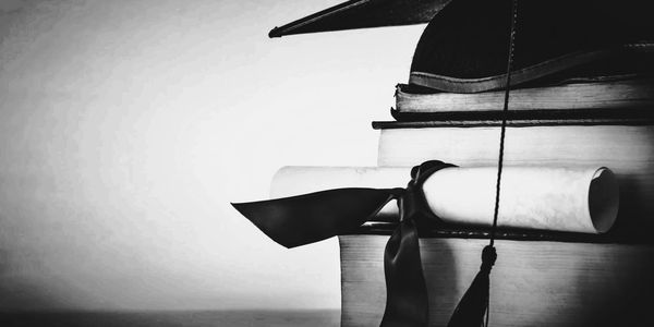 Qualifications degree cap and gown