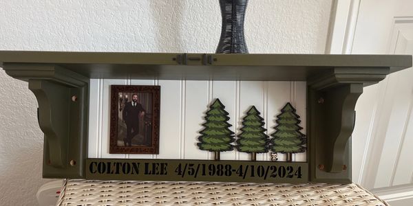 Memory shelf made for Colton Lee