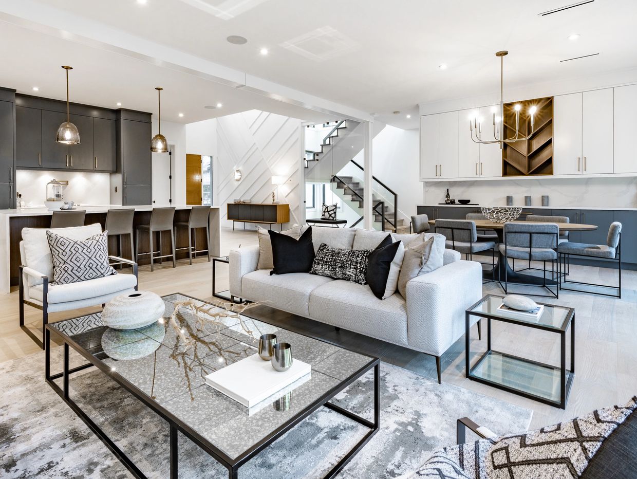 open concept living room and kitchen