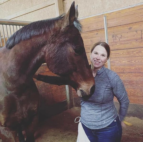 Owner, Jennifer Tallman with one of her horse clients
