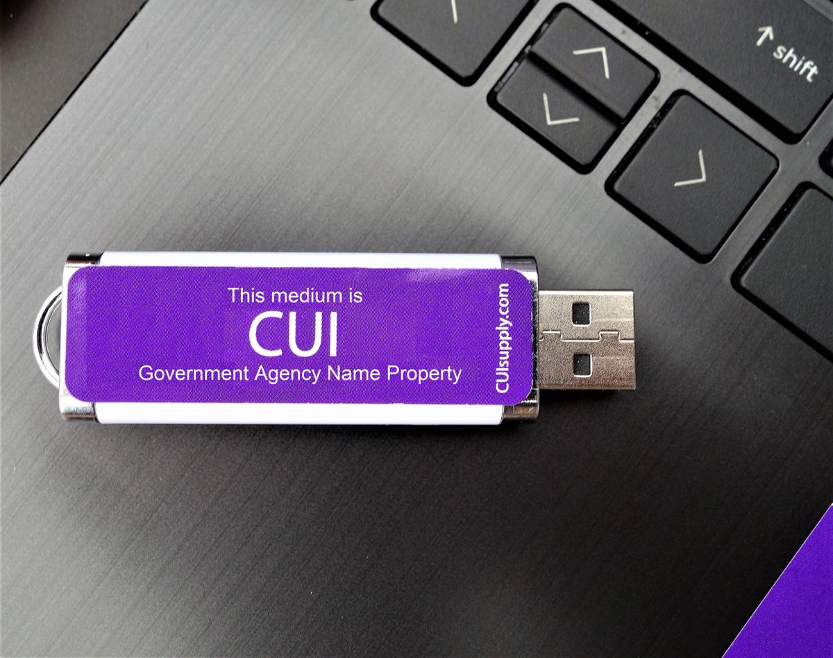 CUI SF 903 Custom USB Labels "Your Government Agency or Organization"