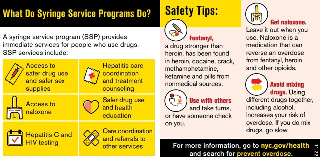 What Do Syringe Service Programs  (SSP)Do?

Access to safer drug use and safer sex suppliess.

