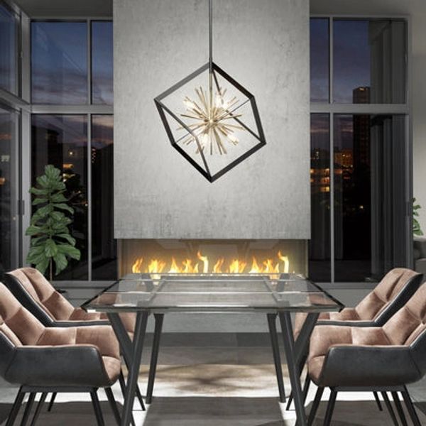 Nebula 6-Light Pendant Black and Gold -Artika & VL Appliance