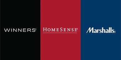 Winners, HomeSense and Marshalls eGift card logos for fall and home gifting