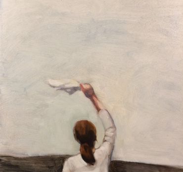 Goodbye, Goodbye, Oil on panel, 10 x 10 inches