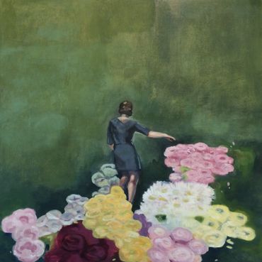 Persephone, Oil on panel, 24 x 24 inches