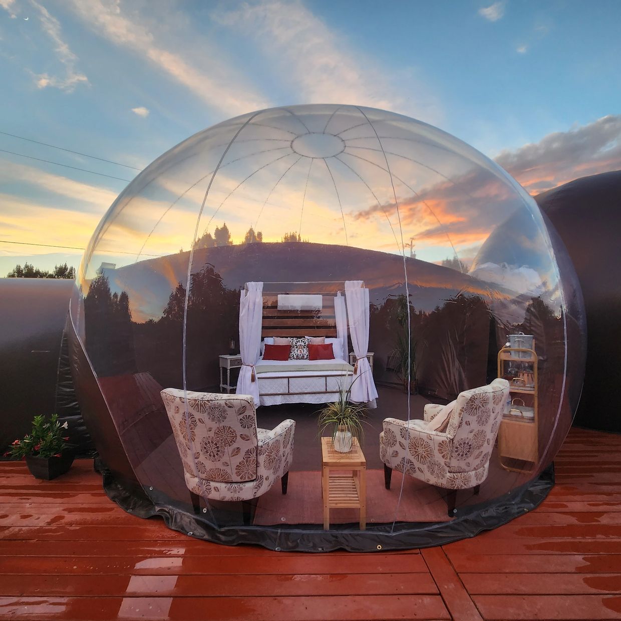 An exclusive glamping spot offering luxurious and comfortable Bubble Huts,  for adults only,  