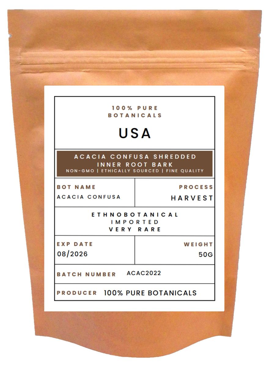 100% PURE BOTANICALS® || ACACIA CONFUSA || PHILIPPINE FORMOSA KOA ... Acacia Confusa Root Bark Extraction